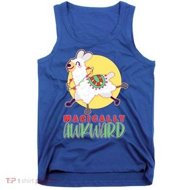 Funny Cute Magically Awkward Llama Alpaca Tank Top