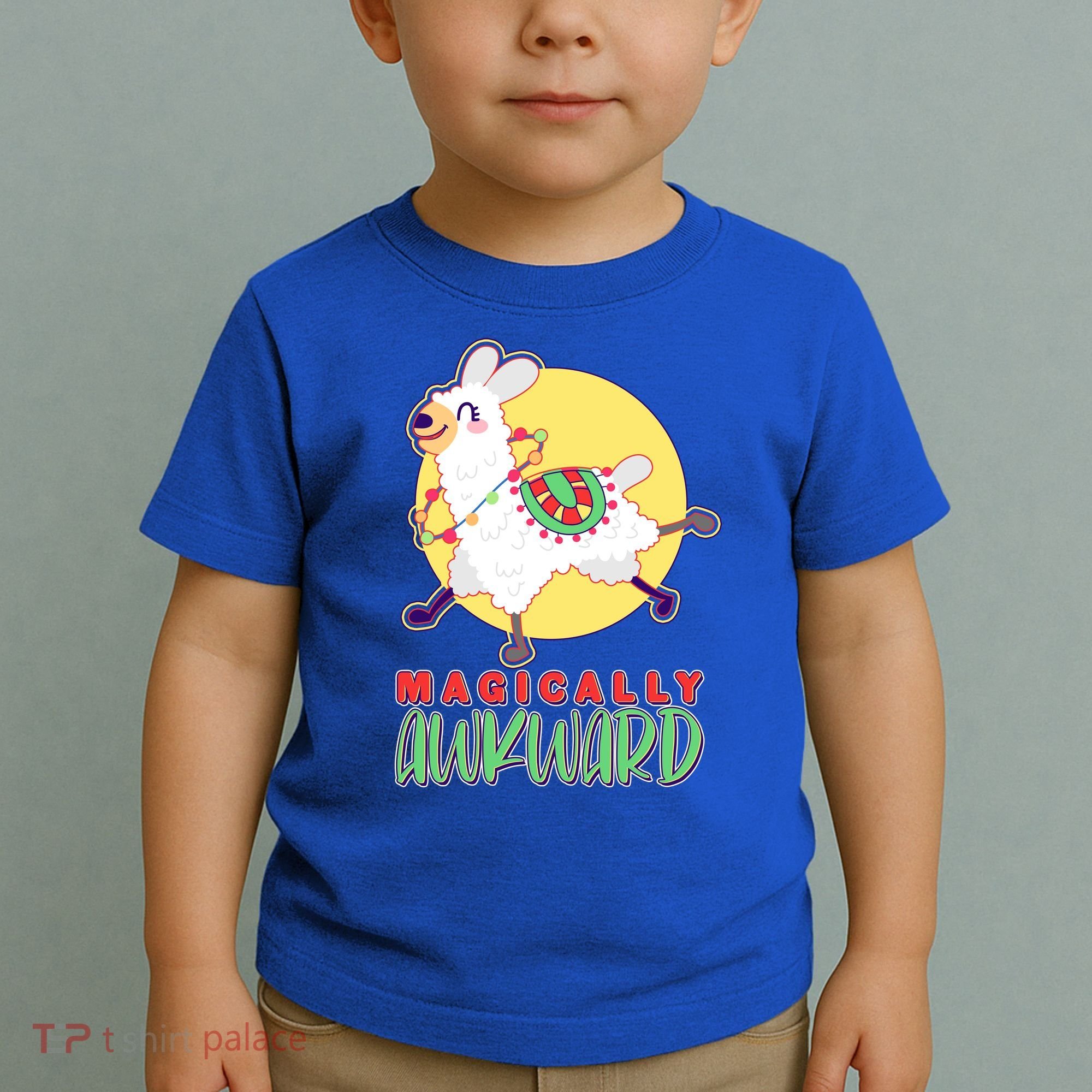 Funny Cute Magically Awkward Llama Alpaca Toddler T-Shirt