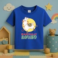 Funny Cute Magically Awkward Llama Alpaca Toddler T-Shirt thumb 3