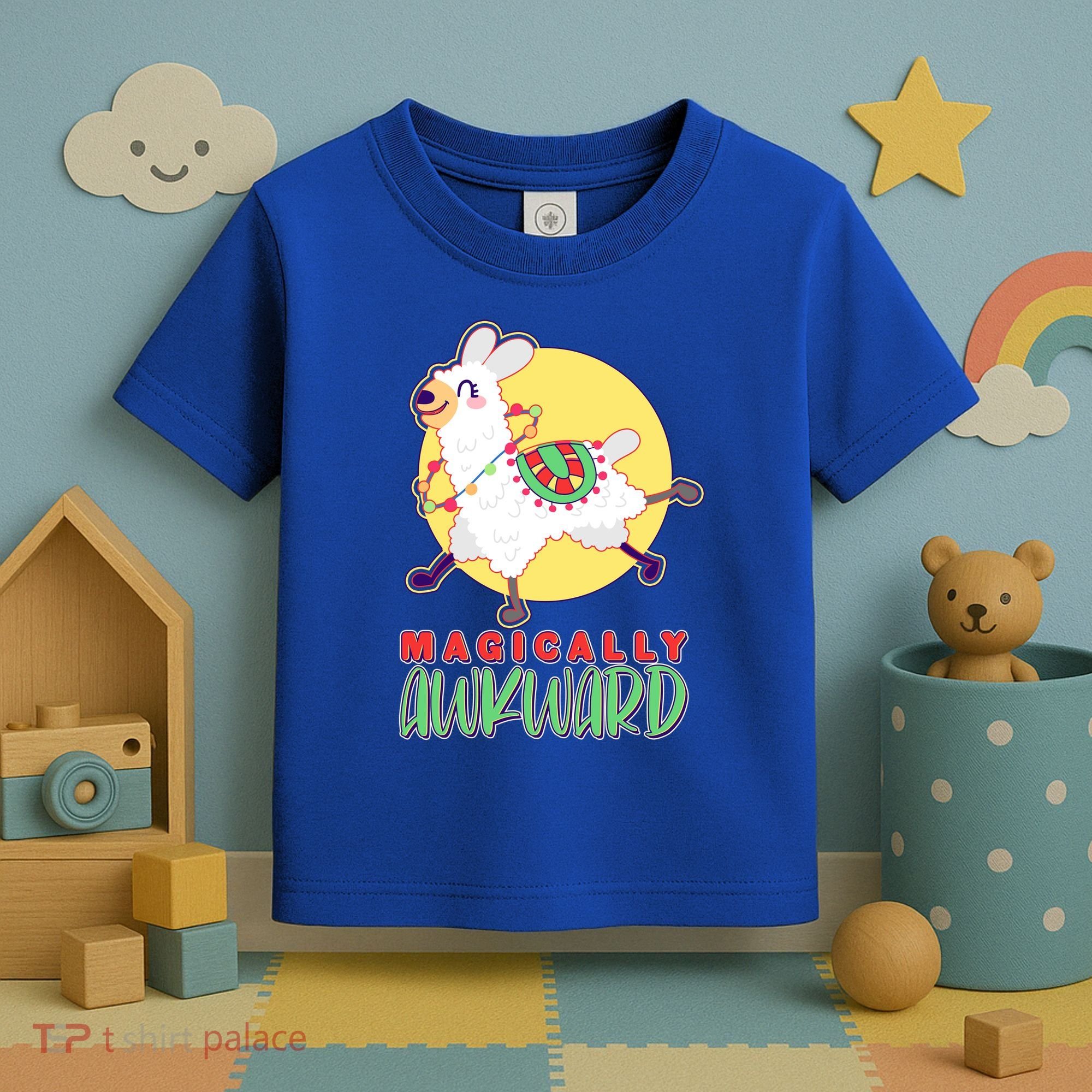 Funny Cute Magically Awkward Llama Alpaca Toddler T-Shirt
