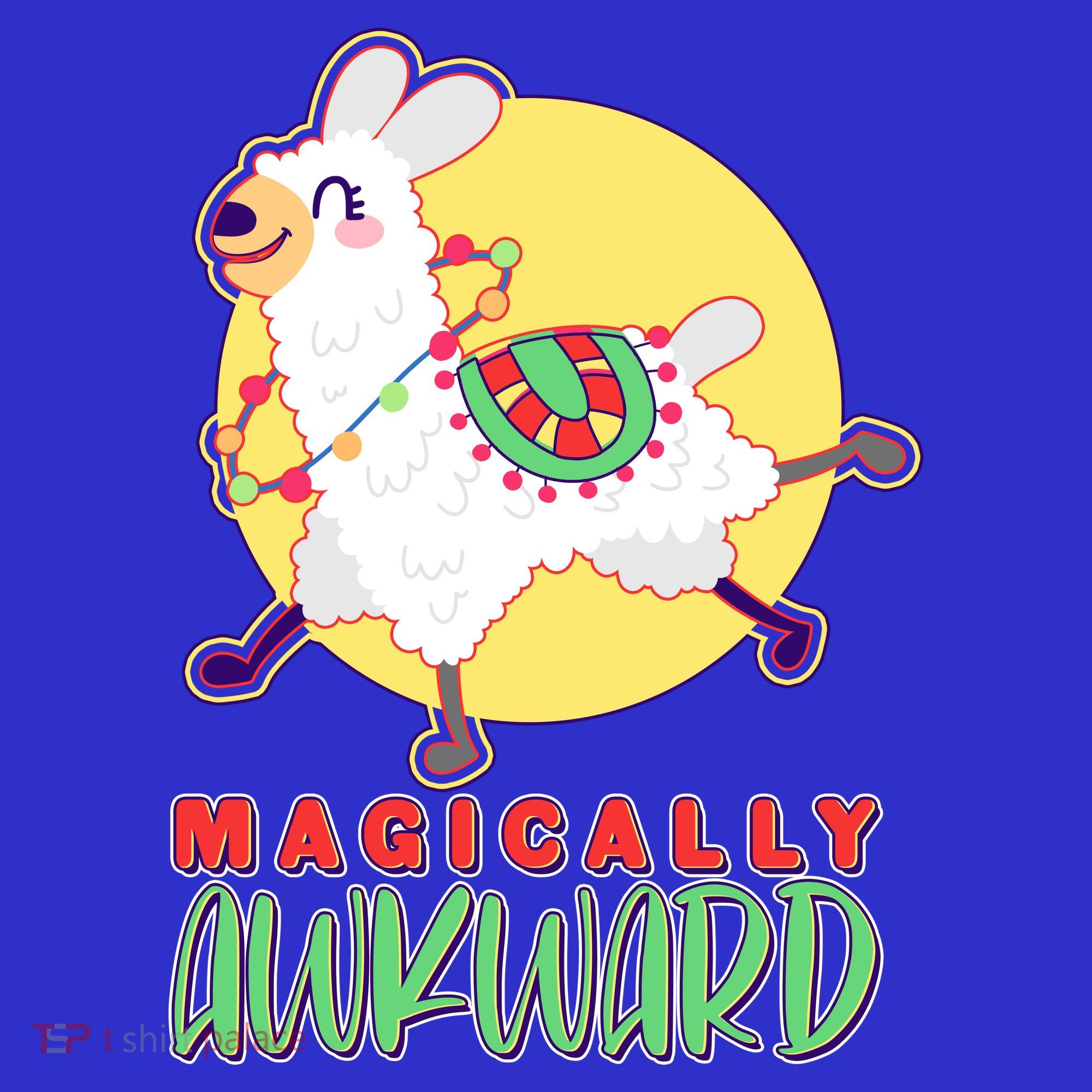Funny Cute Magically Awkward Llama Alpaca Women's Long Sleeve Shirt