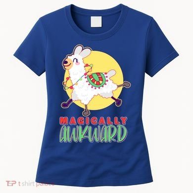 Funny Cute Magically Awkward Llama Alpaca Women's T-Shirt
