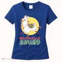 Funny Cute Magically Awkward Llama Alpaca Women's T-Shirt thumb 0