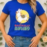 Funny Cute Magically Awkward Llama Alpaca Women's T-Shirt thumb 2