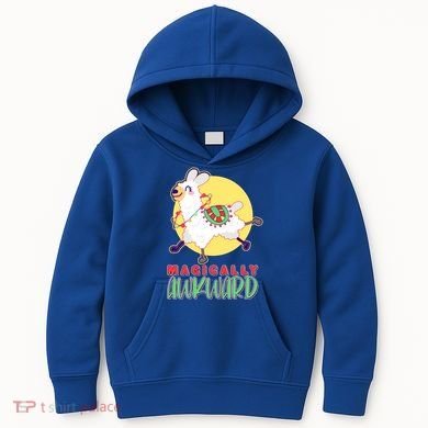 Funny Cute Magically Awkward Llama Alpaca Kids Hoodie