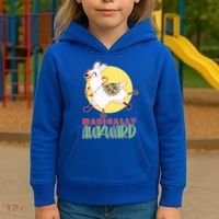 Funny Cute Magically Awkward Llama Alpaca Kids Hoodie thumb 3