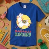 Funny Cute Magically Awkward Llama Alpaca Kids T-Shirt thumb 3