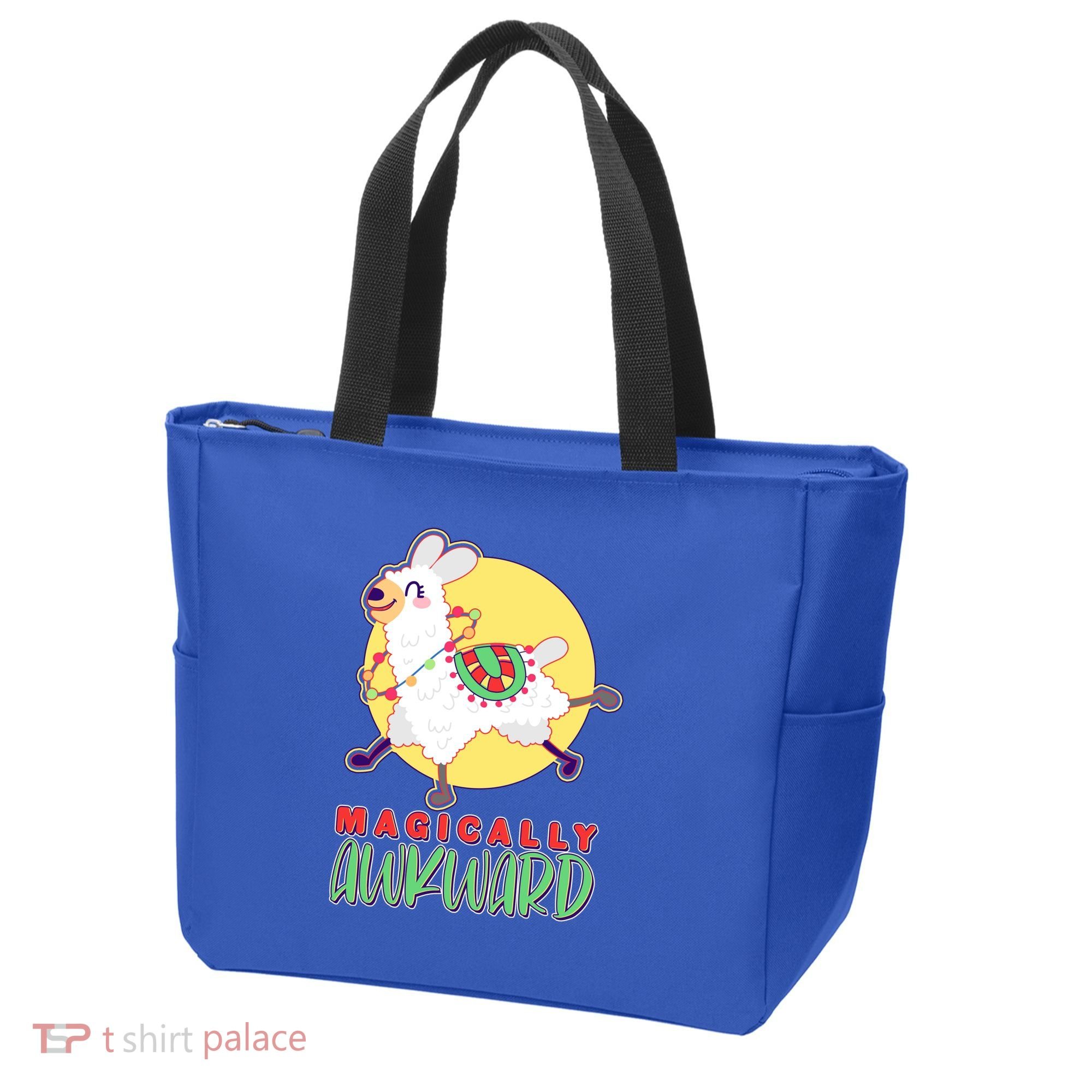 Funny Cute Magically Awkward Llama Alpaca Tote Bag