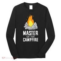 Funny Camping Master Of The Campfire Outdoor Camper Long Sleeve Shirt thumb 0
