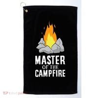 Funny Camping Master Of The Campfire Outdoor Camper Golf Towel thumb 0