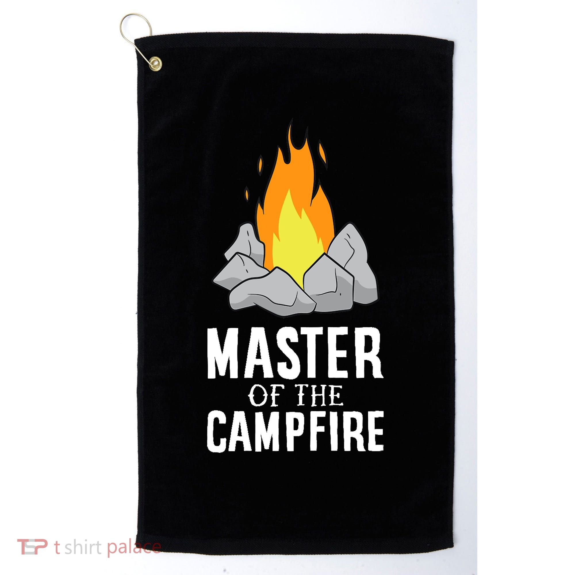 Funny Camping Master Of The Campfire Outdoor Camper Golf Towel