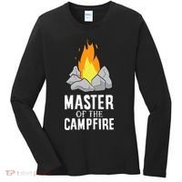 Funny Camping Master Of The Campfire Outdoor Camper Women's Long Sleeve Shirt thumb 0