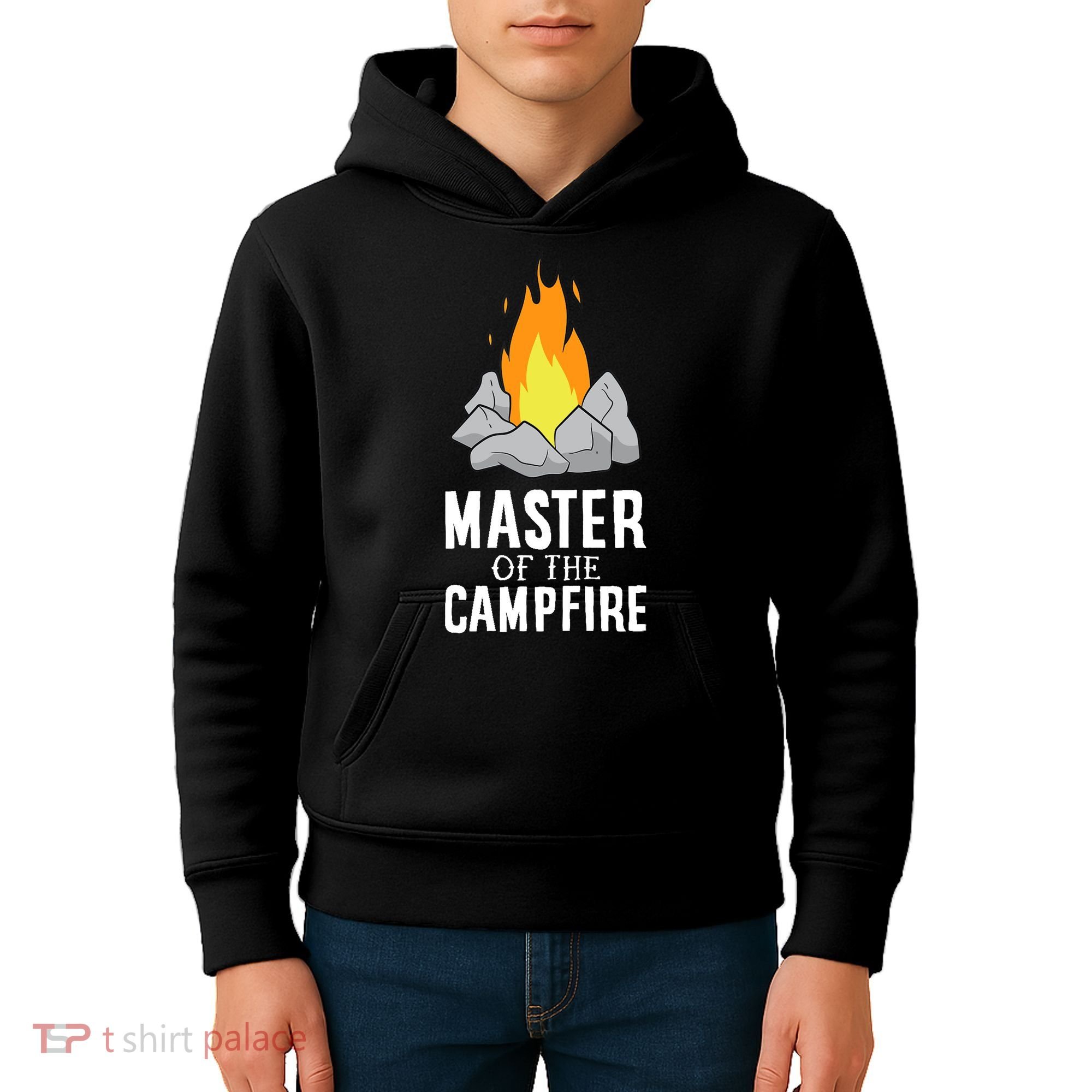 Funny Camping Master Of The Campfire Outdoor Camper Kids Hoodie
