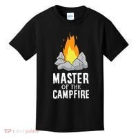 Funny Camping Master Of The Campfire Outdoor Camper Kids T-Shirt thumb 0