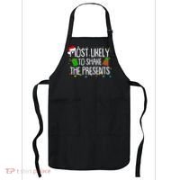 Funny Christmas Most Likely To Shake The Presents Apron thumb 0