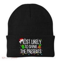 Funny Christmas Most Likely To Shake The Presents Beanie thumb 0