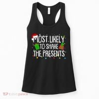 Funny Christmas Most Likely To Shake The Presents Women's Tank Top thumb 0