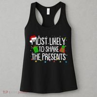 Funny Christmas Most Likely To Shake The Presents Women's Tank Top thumb 3