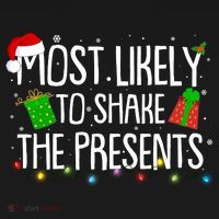 Funny Christmas Most Likely To Shake The Presents Baby Bodysuit thumb 2