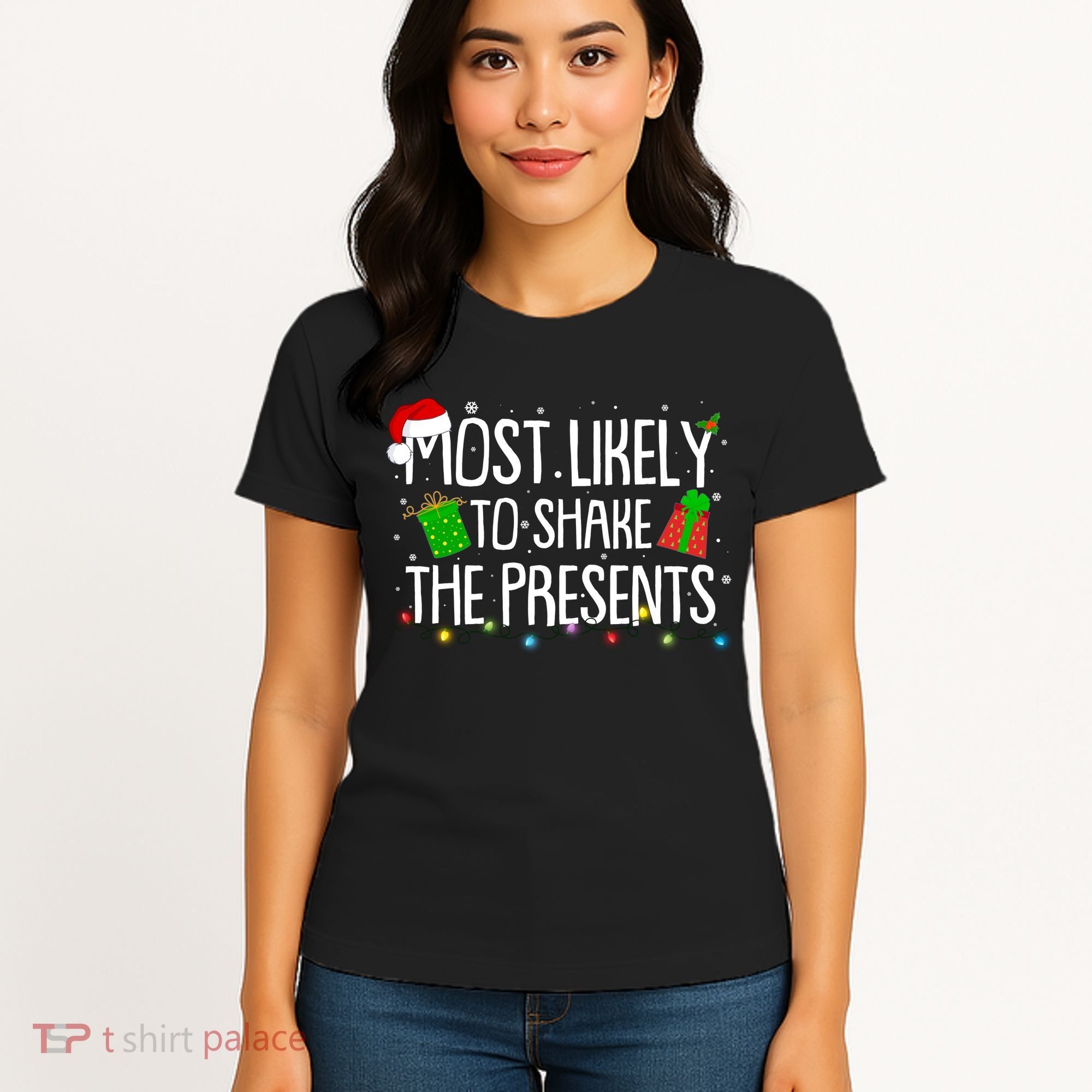 Funny Christmas Most Likely To Shake The Presents Women's T-Shirt