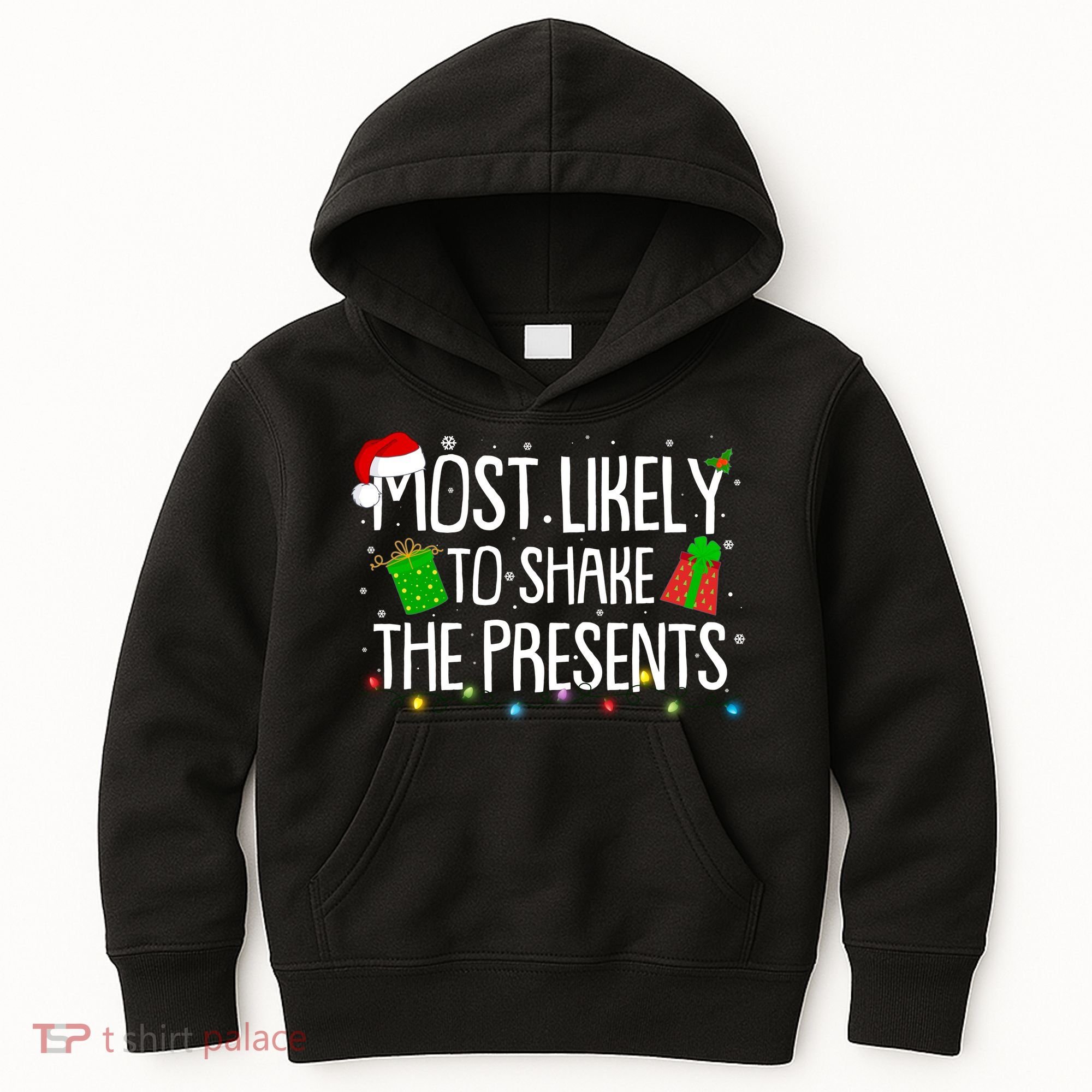Funny Christmas Most Likely To Shake The Presents Kids Hoodie