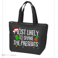 Funny Christmas Most Likely To Shake The Presents Tote Bag thumb 3