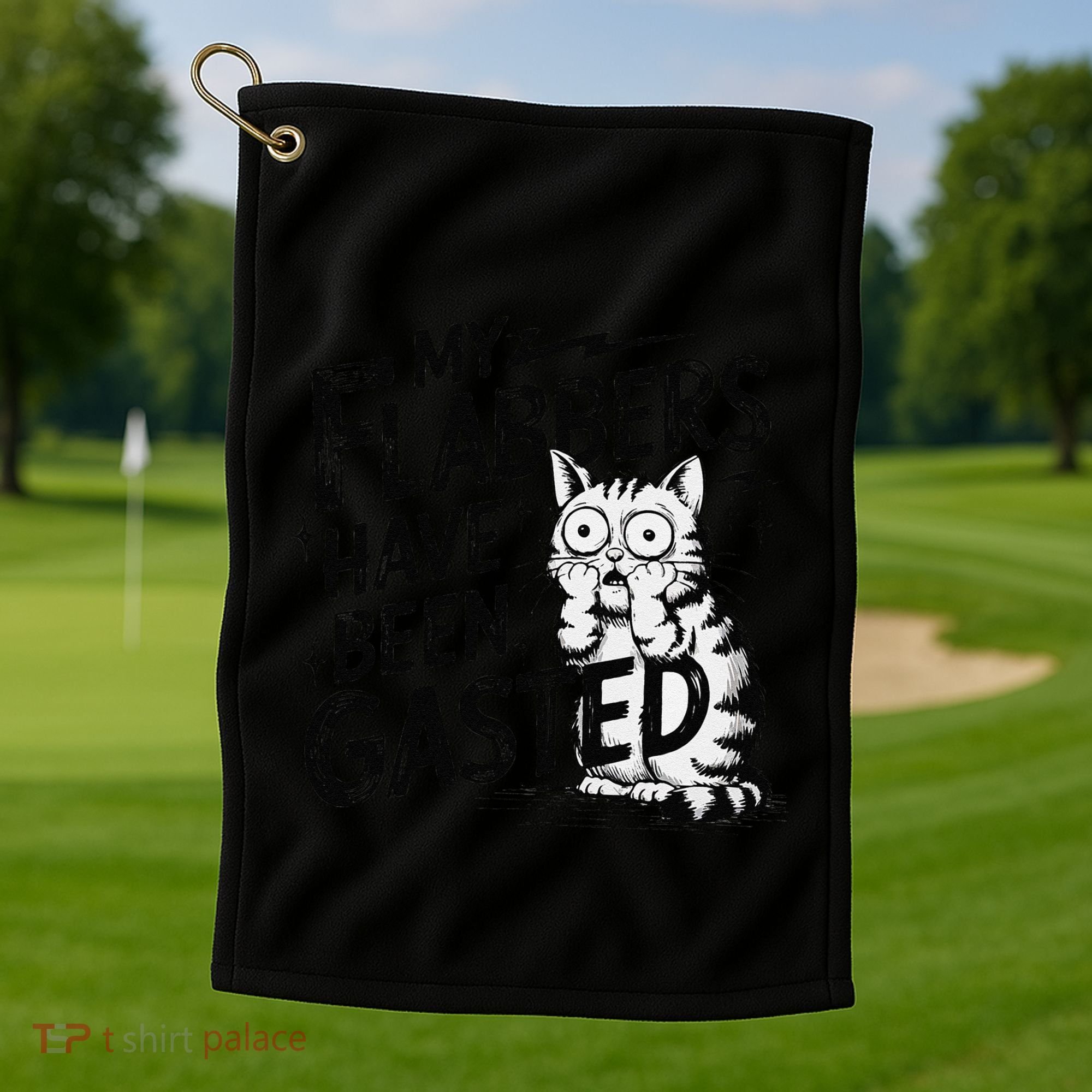 Funny Cat Meme My Flabbers Have Been Gasted Golf Towel