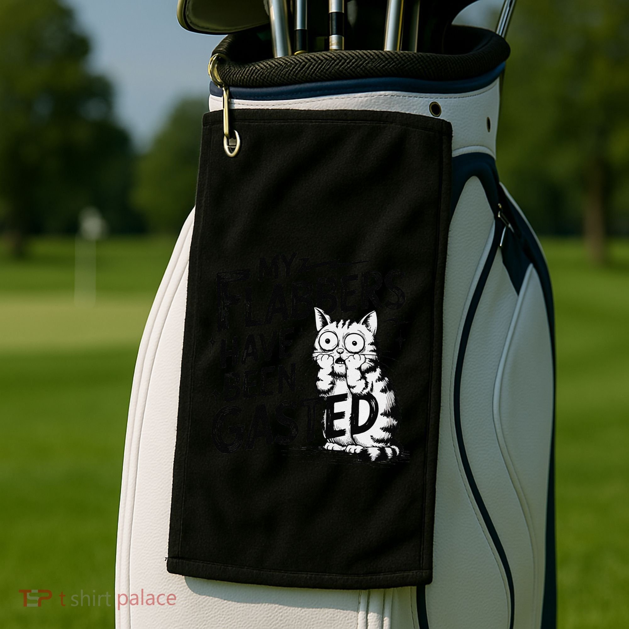 Funny Cat Meme My Flabbers Have Been Gasted Golf Towel
