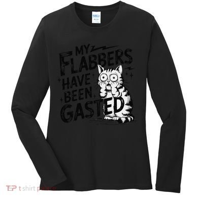 Funny Cat Meme My Flabbers Have Been Gasted Women's Long Sleeve Shirt