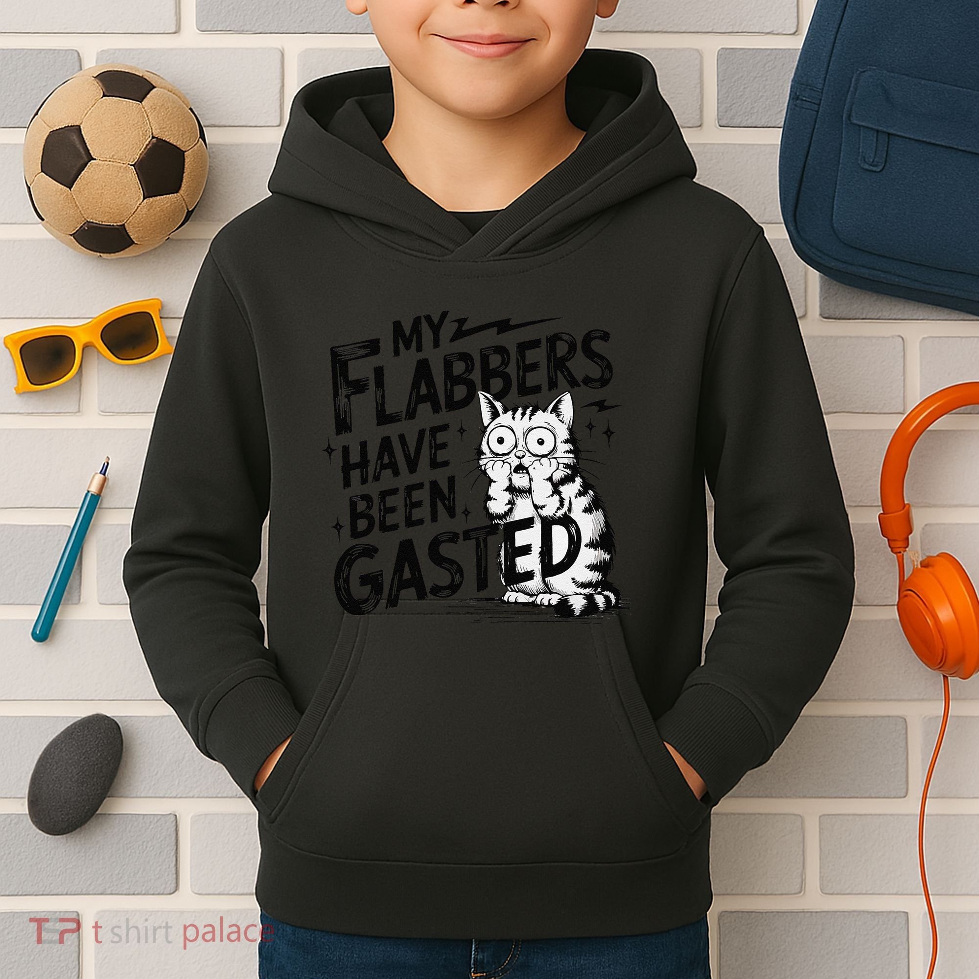 Funny Cat Meme My Flabbers Have Been Gasted Kids Hoodie