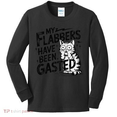 Funny Cat Meme My Flabbers Have Been Gasted Kids Long Sleeve Shirt