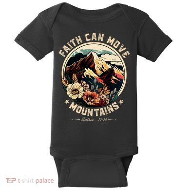 Faith Can Move Mountains Baby Bodysuit