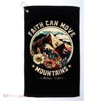 Faith Can Move Mountains Golf Towel thumb 0