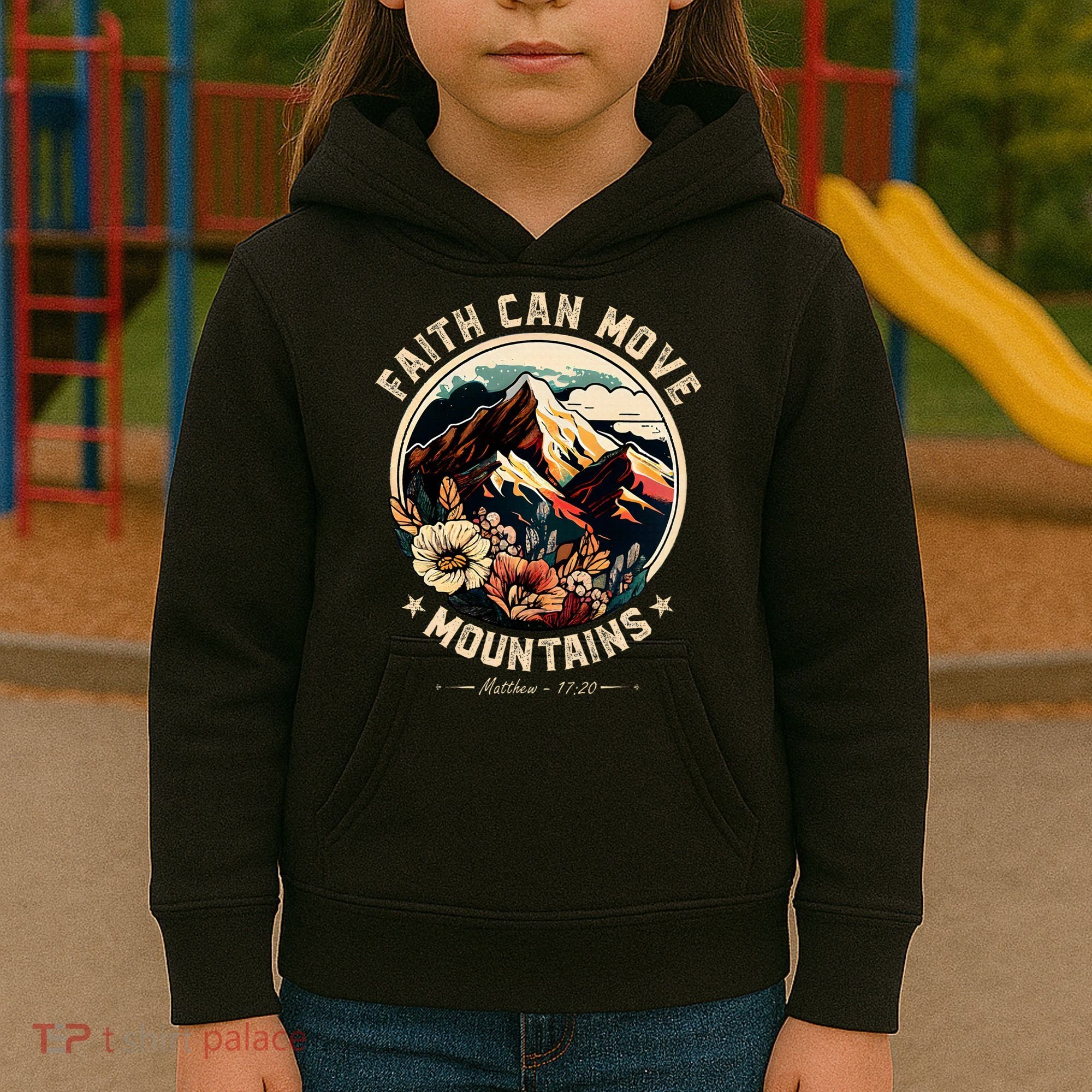 Faith Can Move Mountains Kids Hoodie