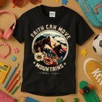 Faith Can Move Mountains Kids T-Shirt thumb 3