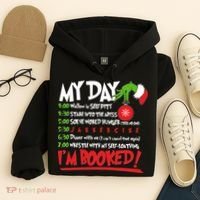 Funny Christmas My Day Im Booked Hoodie thumb 4