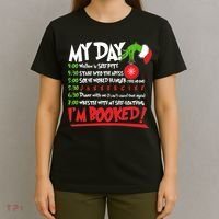 Funny Christmas My Day Im Booked T-Shirt thumb 4