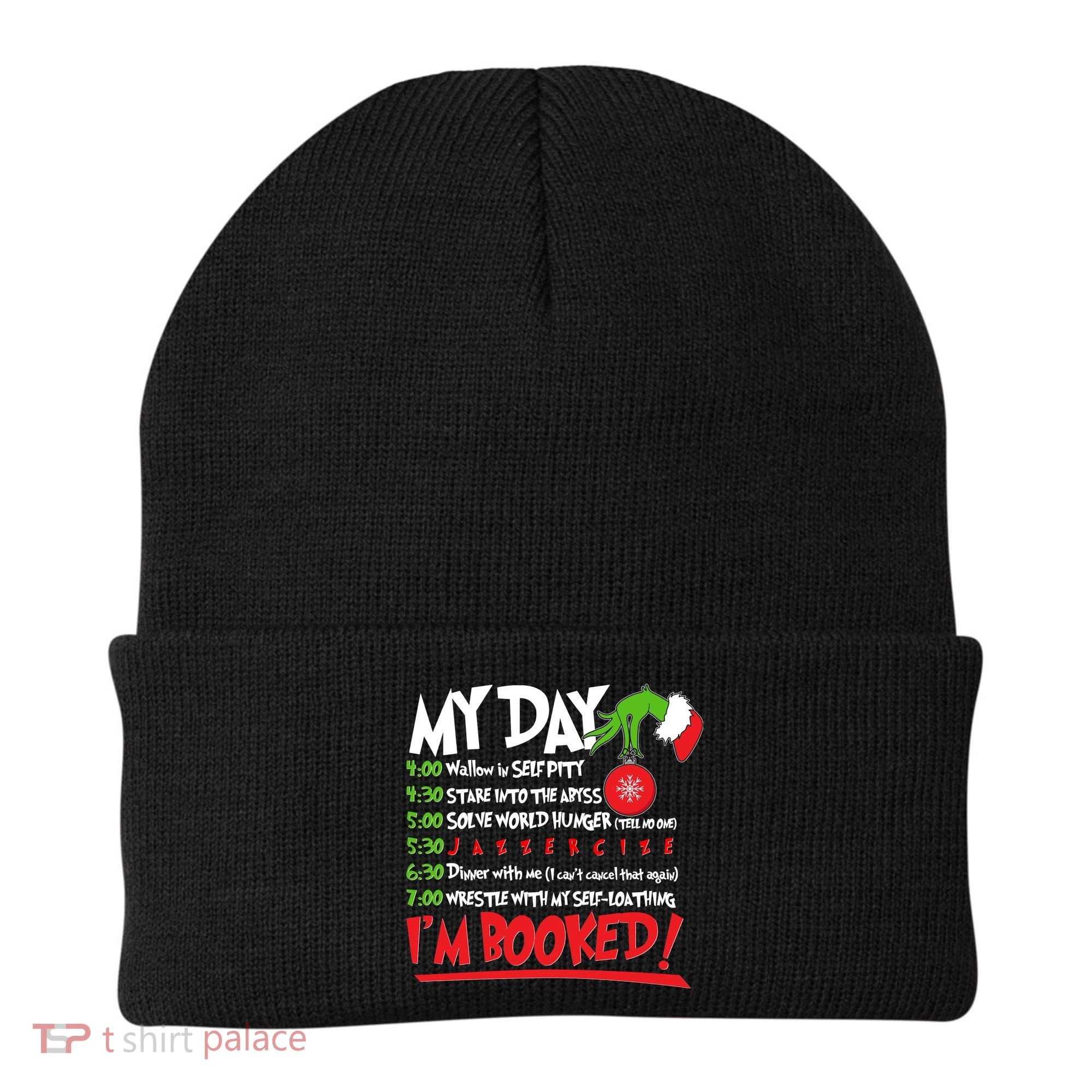 Funny Christmas My Day Im Booked Beanie