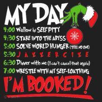 Funny Christmas My Day Im Booked Beanie thumb 2