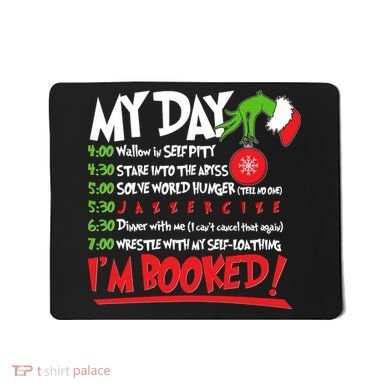 Funny Christmas My Day Im Booked Mousepad