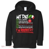 Funny Christmas My Day Im Booked Toddler Hoodie thumb 0