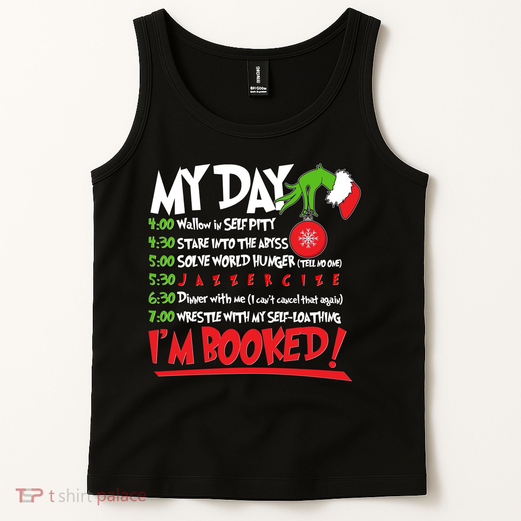 Funny Christmas My Day Im Booked Tank Top