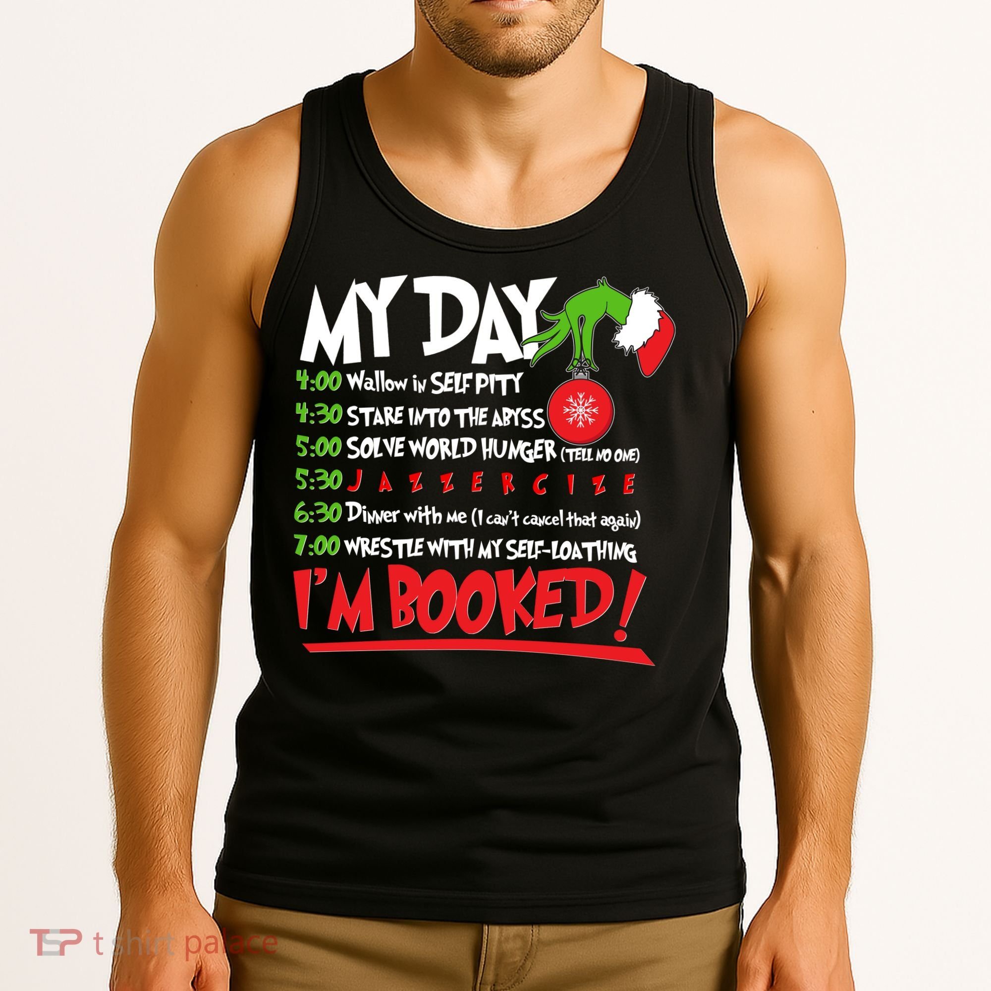 Funny Christmas My Day Im Booked Tank Top