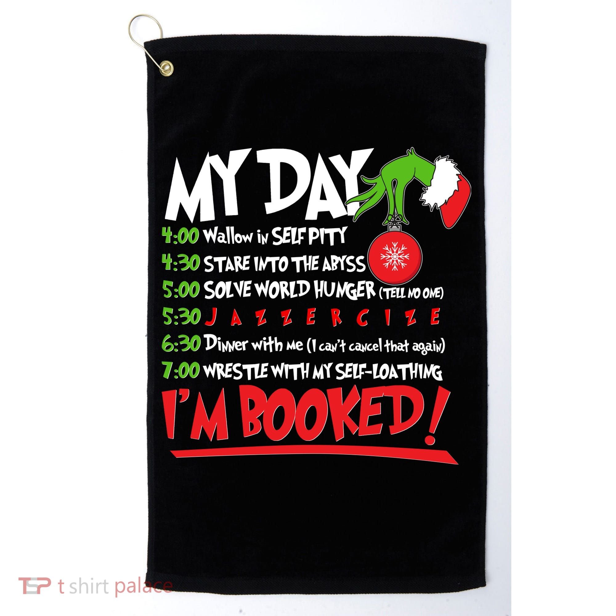 Funny Christmas My Day Im Booked Golf Towel