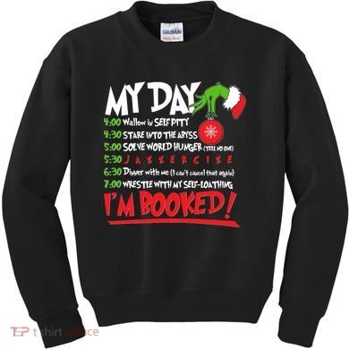 Funny Christmas My Day Im Booked Kids Sweatshirt