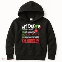 Funny Christmas My Day Im Booked Kids Hoodie thumb 0