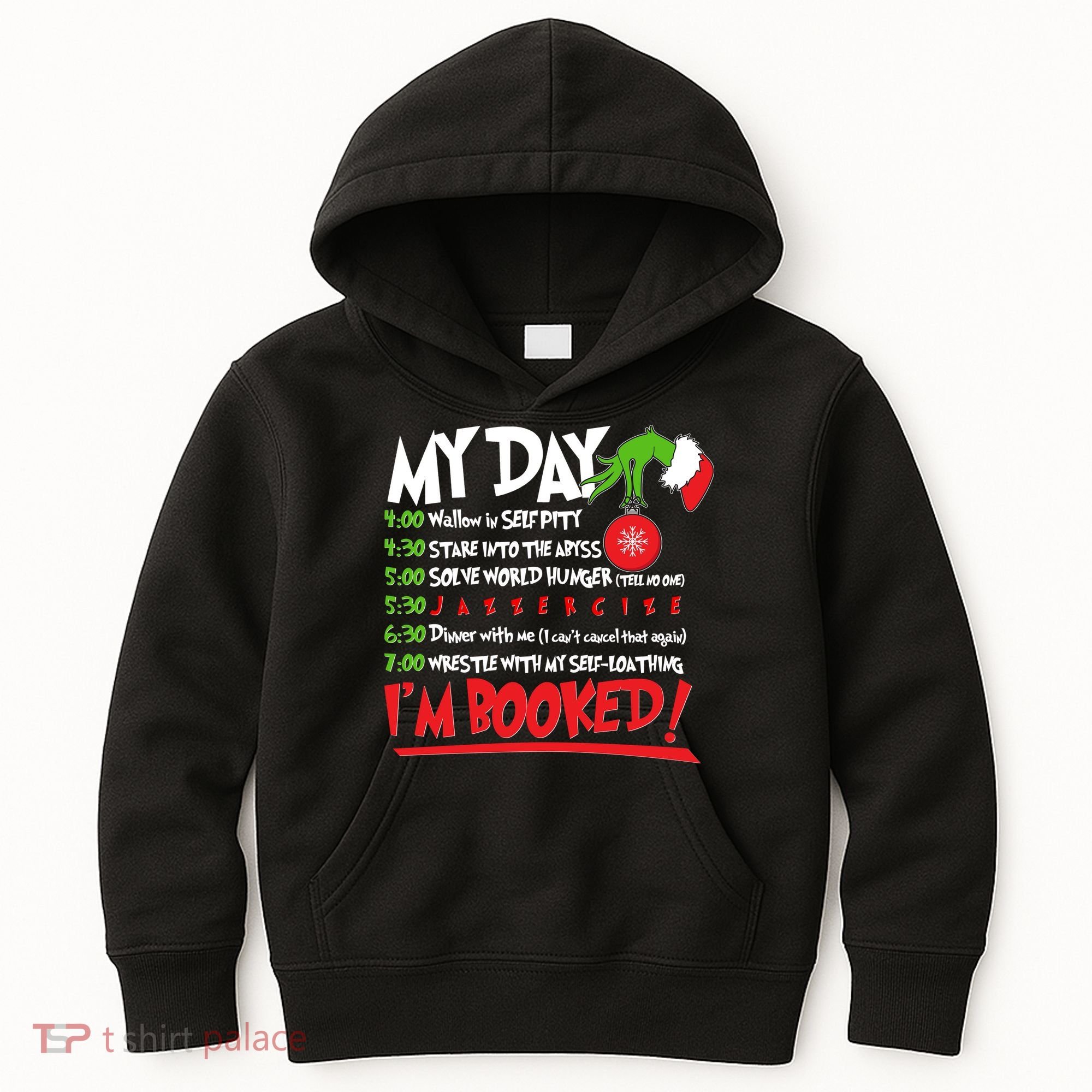 Funny Christmas My Day Im Booked Kids Hoodie