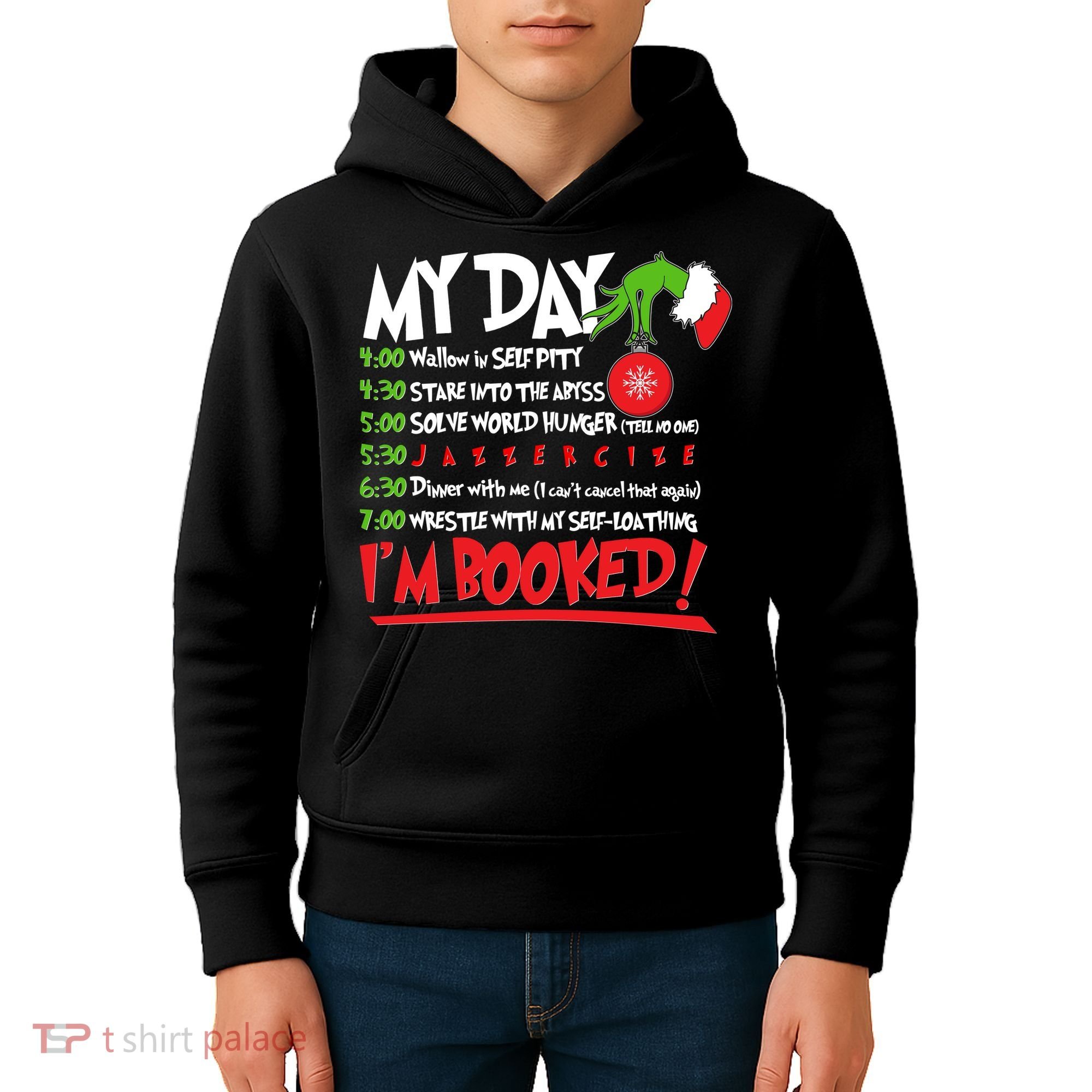 Funny Christmas My Day Im Booked Kids Hoodie