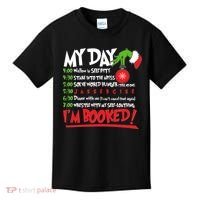 Funny Christmas My Day Im Booked Kids T-Shirt thumb 0