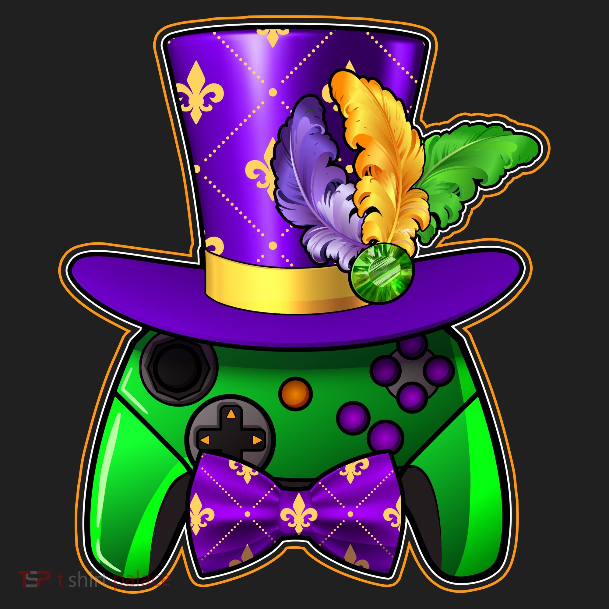 Funny Cool Mardi Gras Video Game Controller Gamer Women's Sweatshirt